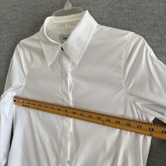 Jason Wu White Shirt Size XS Old Money Quiet Luxury Academia Preppy Button Up - Picture 11 of 13